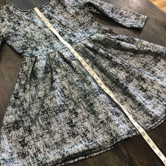 One Clothing, Silver, and Black Long-sleeve Dip Backed Dress, Medium. - Picture 9 of 12